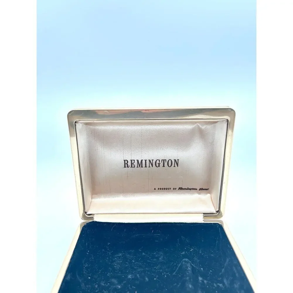 Vintage Remington Shaver Presentation Box Velvet Lined Mid Century Case